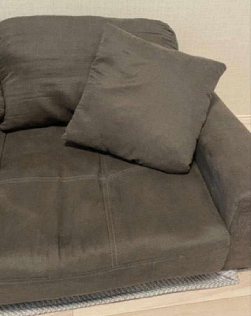 【KAGU350】ロースタイルソファ QUARTO 2人掛け／ブラウン