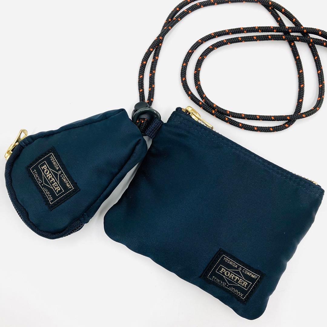 未使用級✨ポーター　オフィサーキット　ネックポーチ　キーケース　アイアンブルー