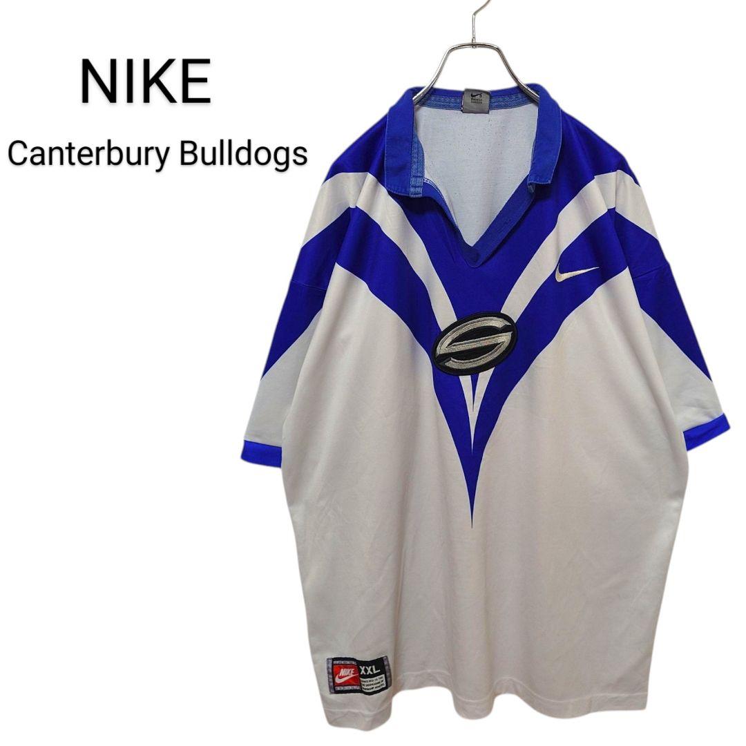 【NIKE】希少 90s カンタベリー・ブルドッグス ラガーシャツ A-3716