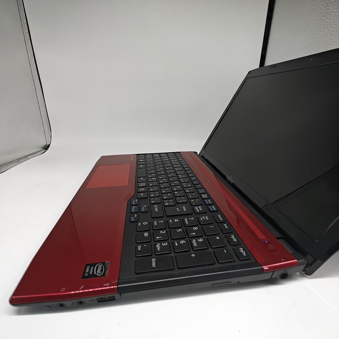 【富士通】AH53 爆速i7 SSD256GB 16GB レッド ノートPC
