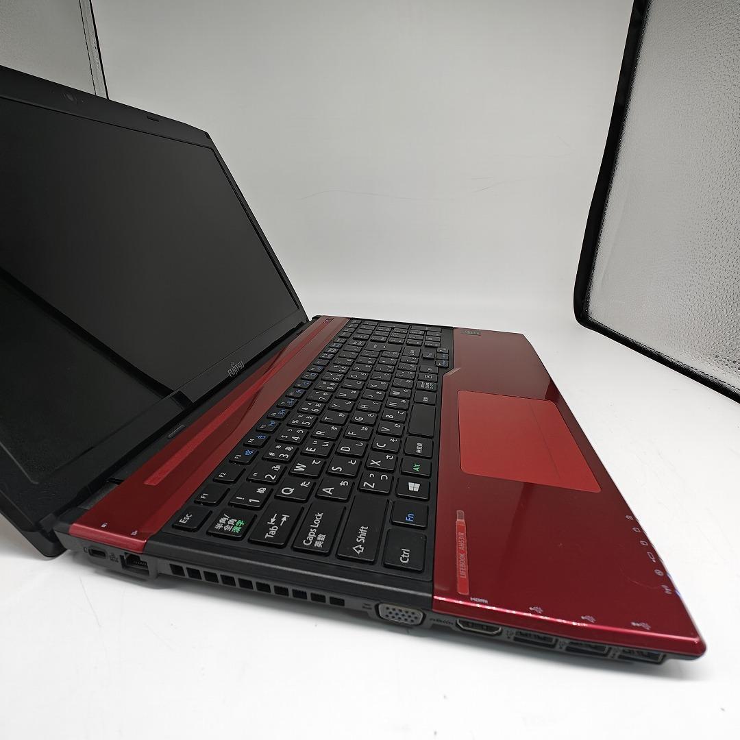 【富士通】AH53 爆速i7 SSD256GB 16GB レッド ノートPC