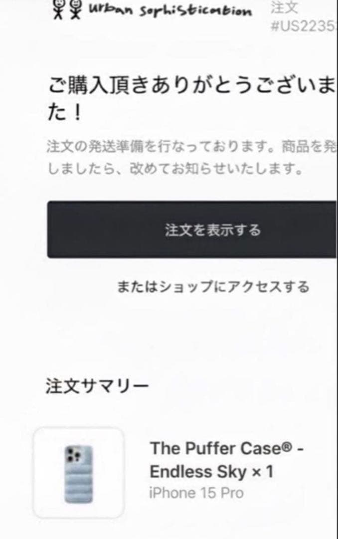 Urban Sophistication iPhone15 Pro 水色 正規品