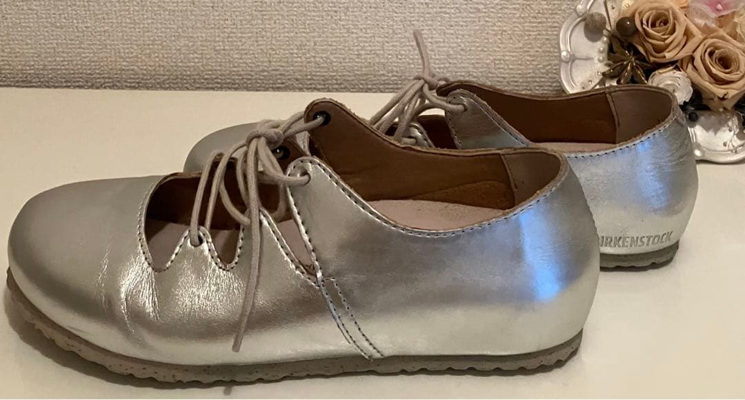 Birkenstock RYE 37 24㎝シルバー バレエシューズ