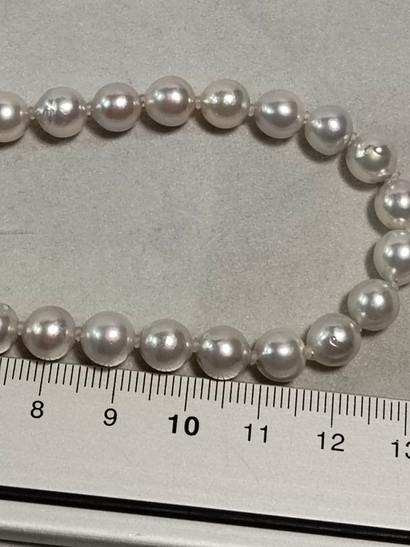 鑑別書あり　　アコヤ真珠ナチュラルカラー（ブルー系）ネックレス