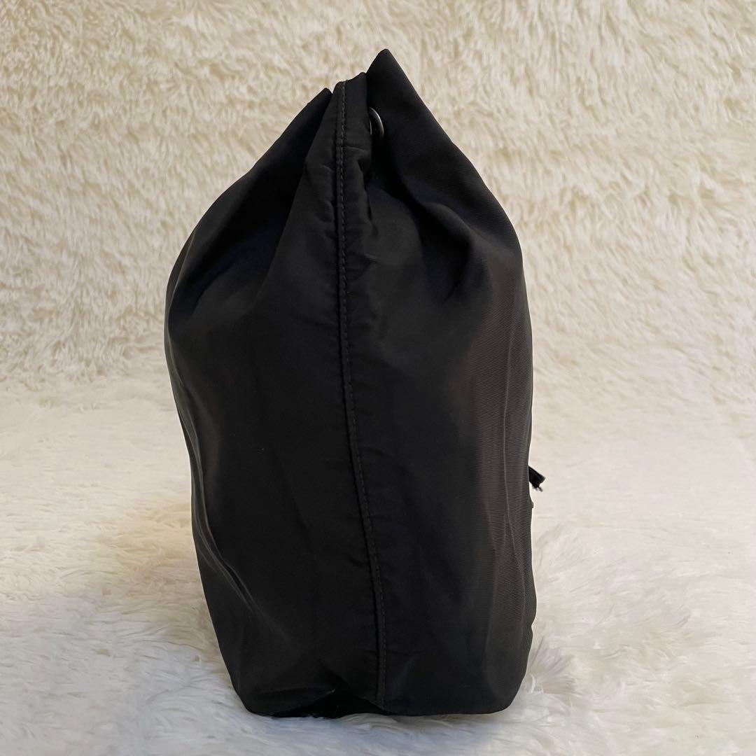 【美品】PRADA プラダ アクセサリーポーチ ブラック ナイロン 巾着