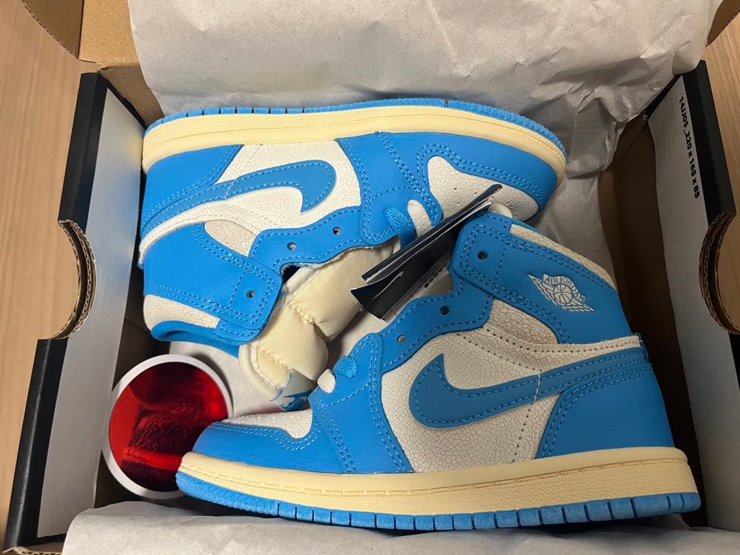 新品☆Nike TD Air Jordan 1 High OG UNC 15cm