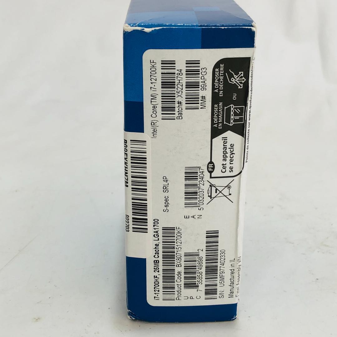 Intel Core i7-12700KF CPU インテル プロセッサー o2