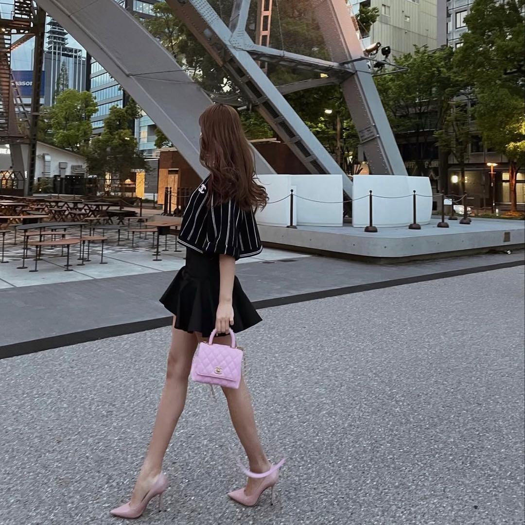 【sheller】シェリエ ナイロンZIPミニスカート