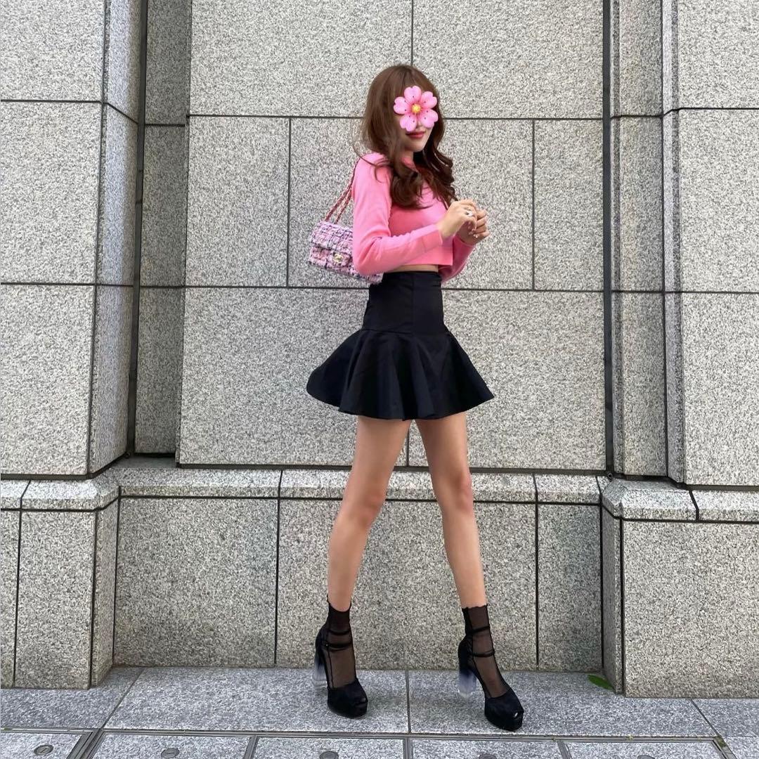 【sheller】シェリエ ナイロンZIPミニスカート