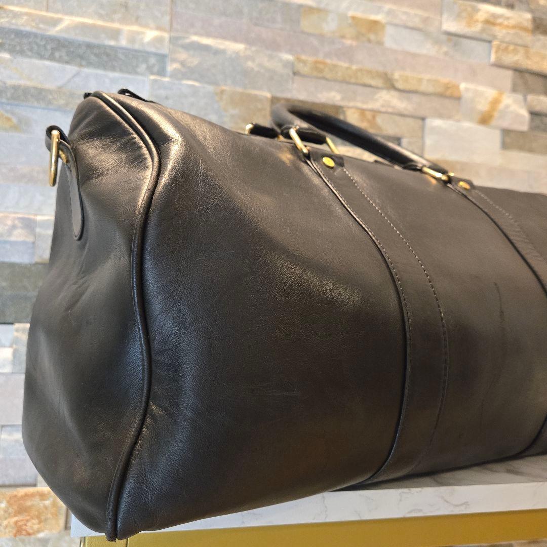 Hunting world　ハンティングワールド　ボストンバッグ　レザー　黒