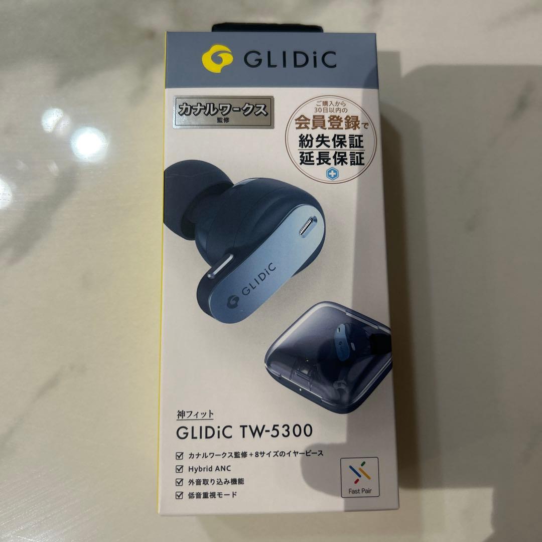 【新品未開封】GLIDiC TW-5300 ワイヤレスイヤホン ブラック/ブルー