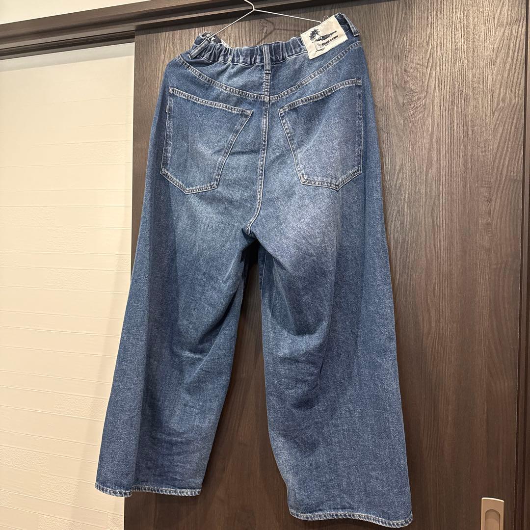 デニムキャミソールとパンツのセット