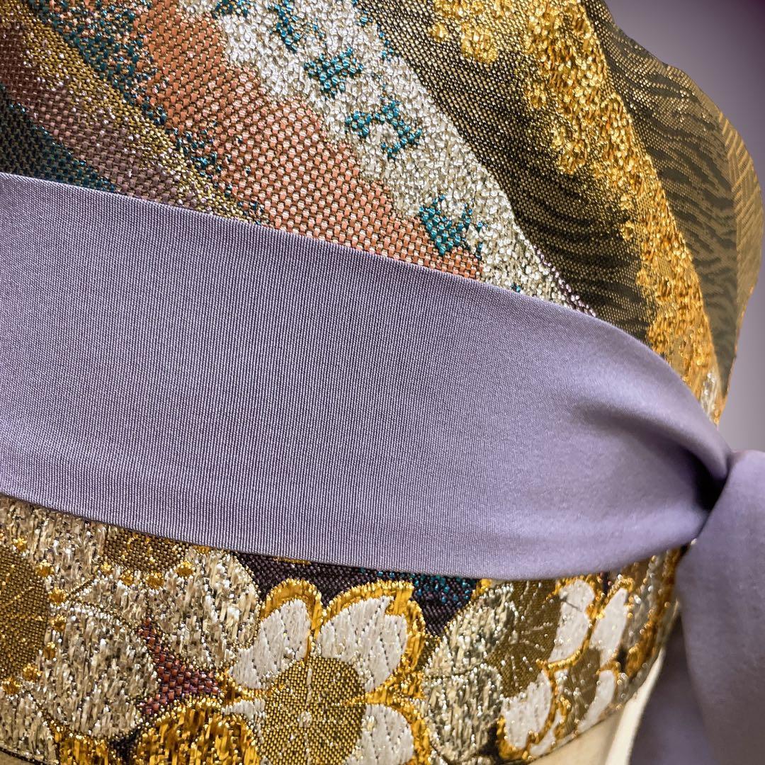 ラメ糸煌めく キラキラ サッシュベルト リボン W55〜75cm J70903