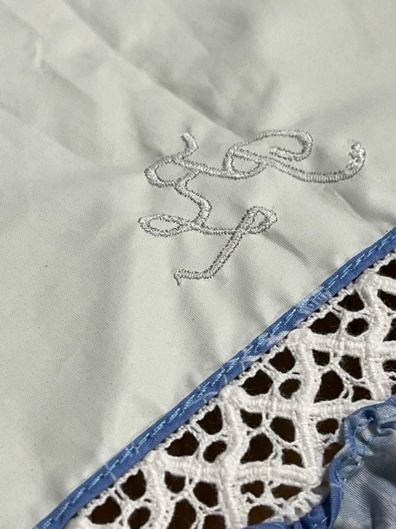 美品！！　ポロラルフローレン　楽折　遮光　晴雨兼用傘　水色花柄フリル日傘