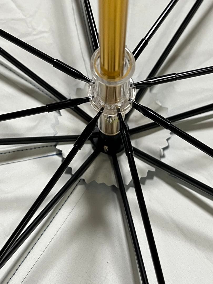 美品！！　ポロラルフローレン　楽折　遮光　晴雨兼用傘　水色花柄フリル日傘