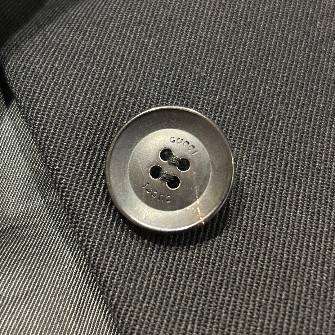 GUCCI テーラードジャケット　ブラック　38 ウール100% ダブルポケット