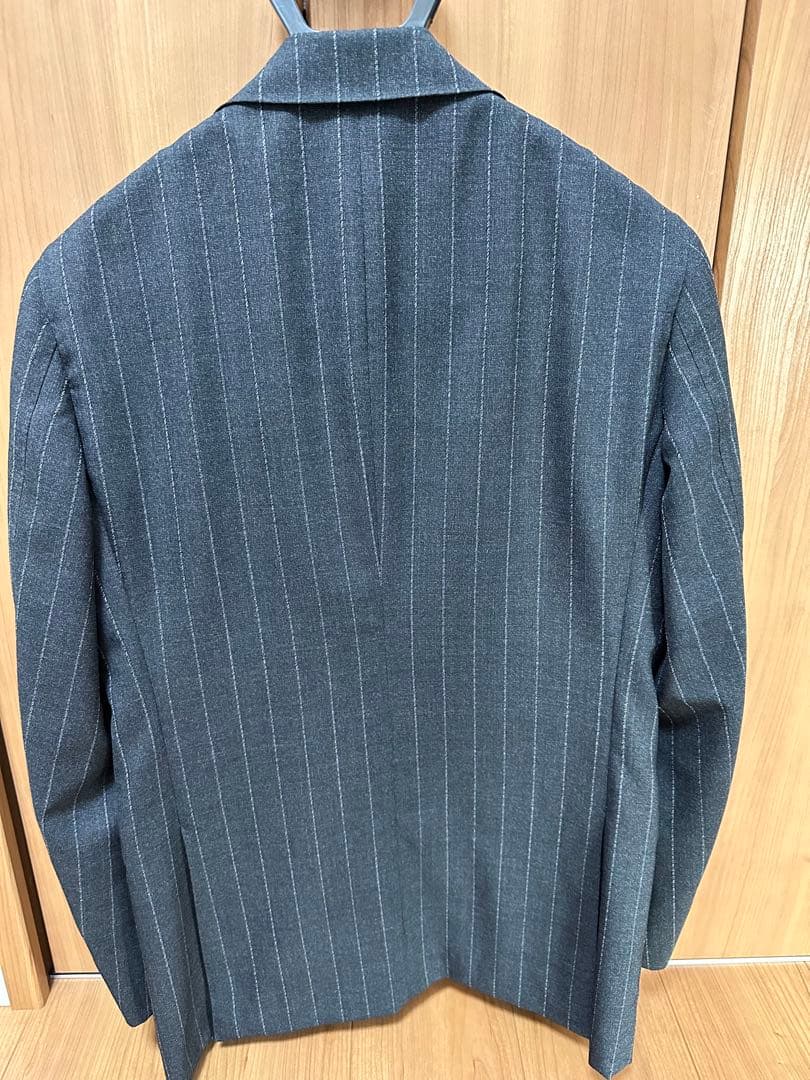 BEAMS F ストライプ スーツ　グレー　46