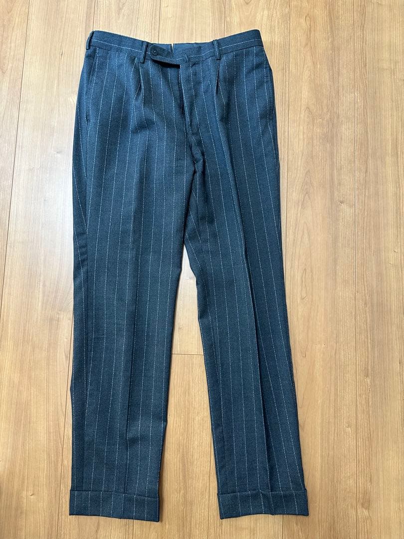 BEAMS F ストライプ スーツ　グレー　46