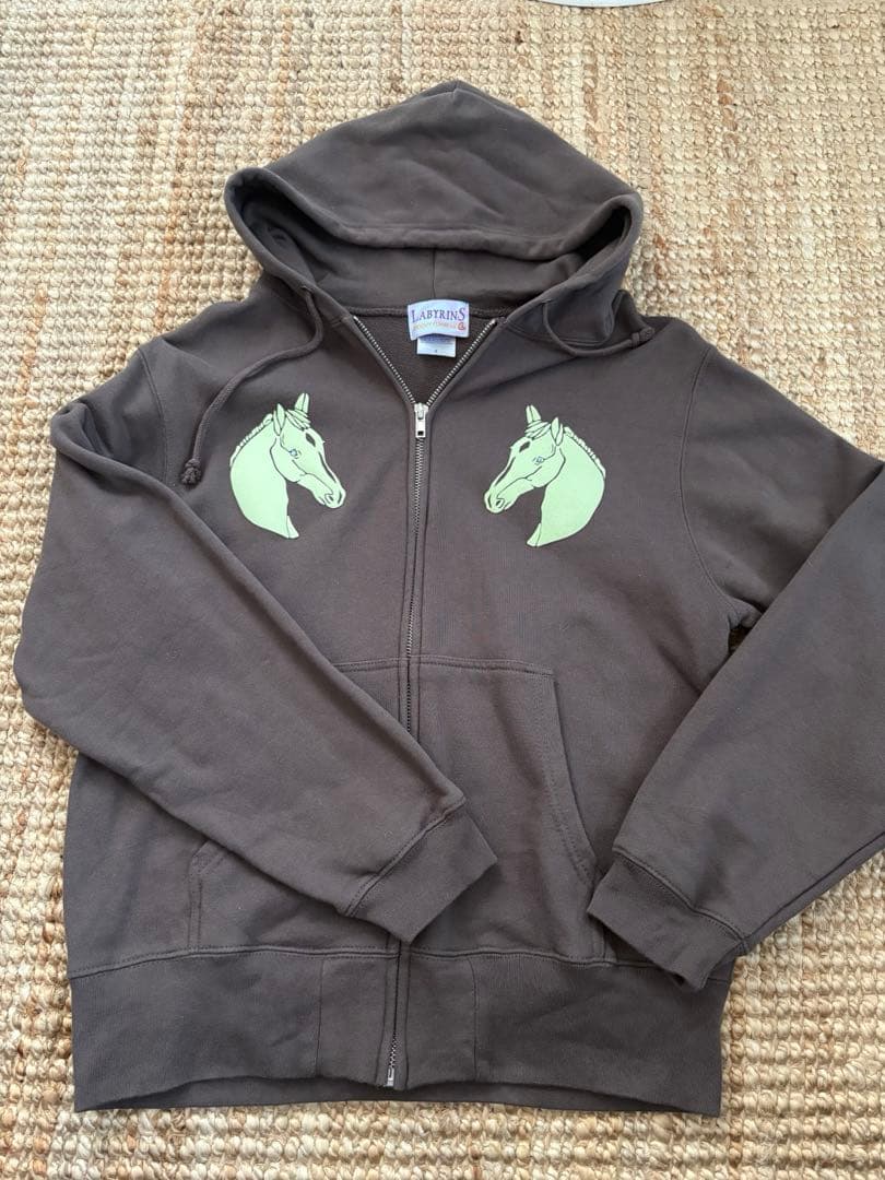 labyrins shuryフルジップパーカー　ブラウン