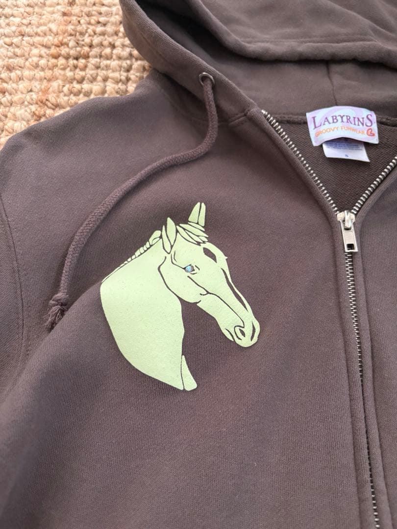 labyrins shuryフルジップパーカー　ブラウン