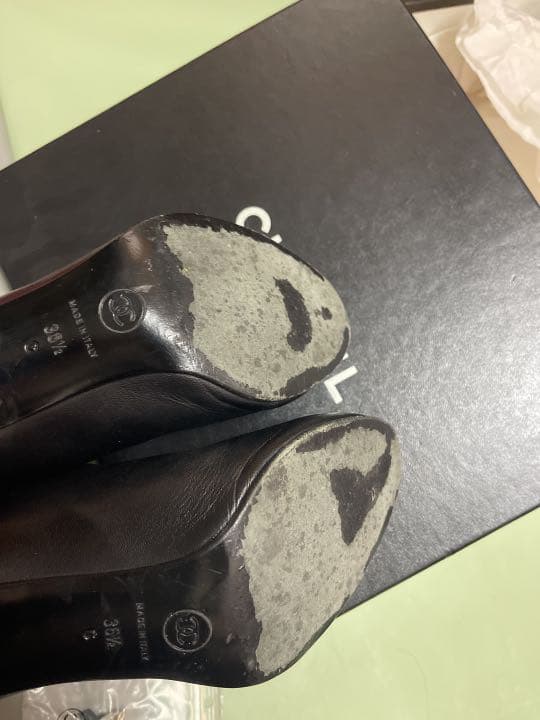 美品 CHANEL シャネル ブラック ショートブーツ ブーティ