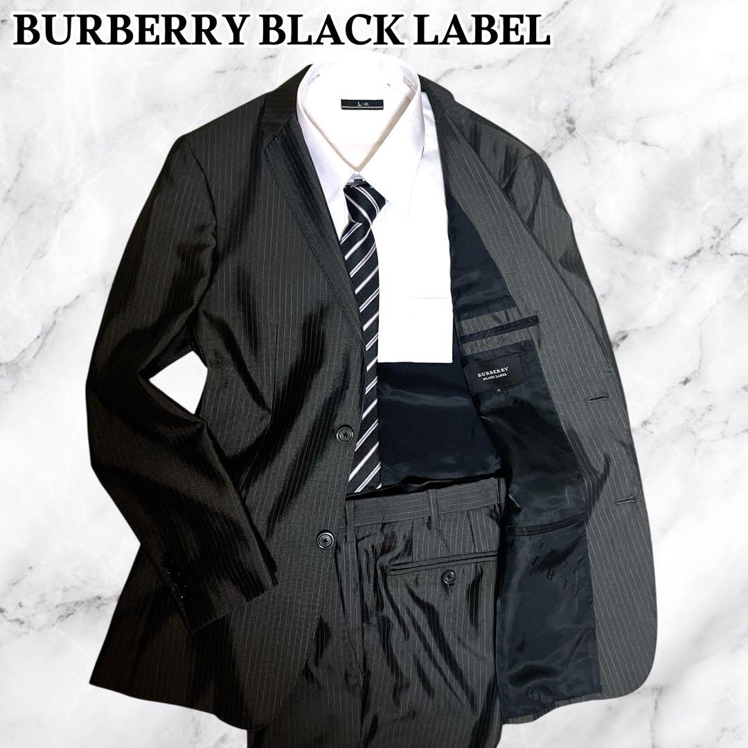 未使用級☆バーバリーブラックレーベル☆スーツセットアップ☆チャコールグレー☆M
