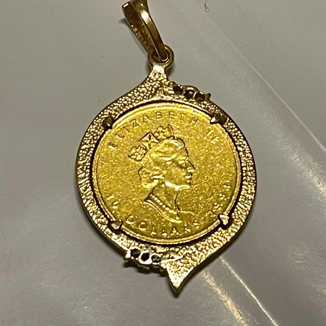 ペンダントトップ チャーム 9999 1/4 oz 24k 18k 金 ゴールド