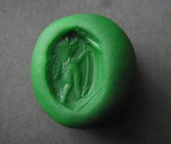 ★Q2402★13号 シルバー銀リング (A56) 古代　瑪瑙　印章　指輪