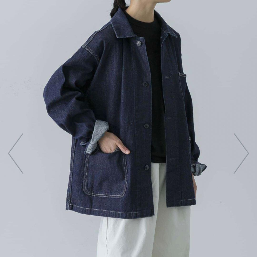 【かぐれ】『ユニセックス』デニムカバーオール インディゴブルー サイズ1