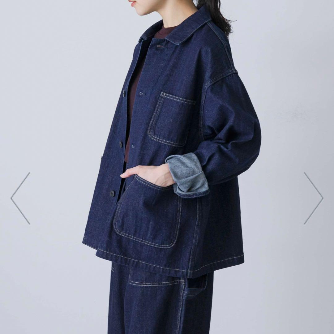 【かぐれ】『ユニセックス』デニムカバーオール インディゴブルー サイズ1