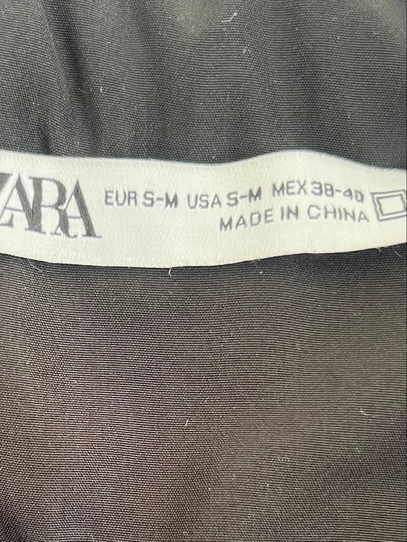 ZARA ブラック モッズコート　キルティングインナー付き