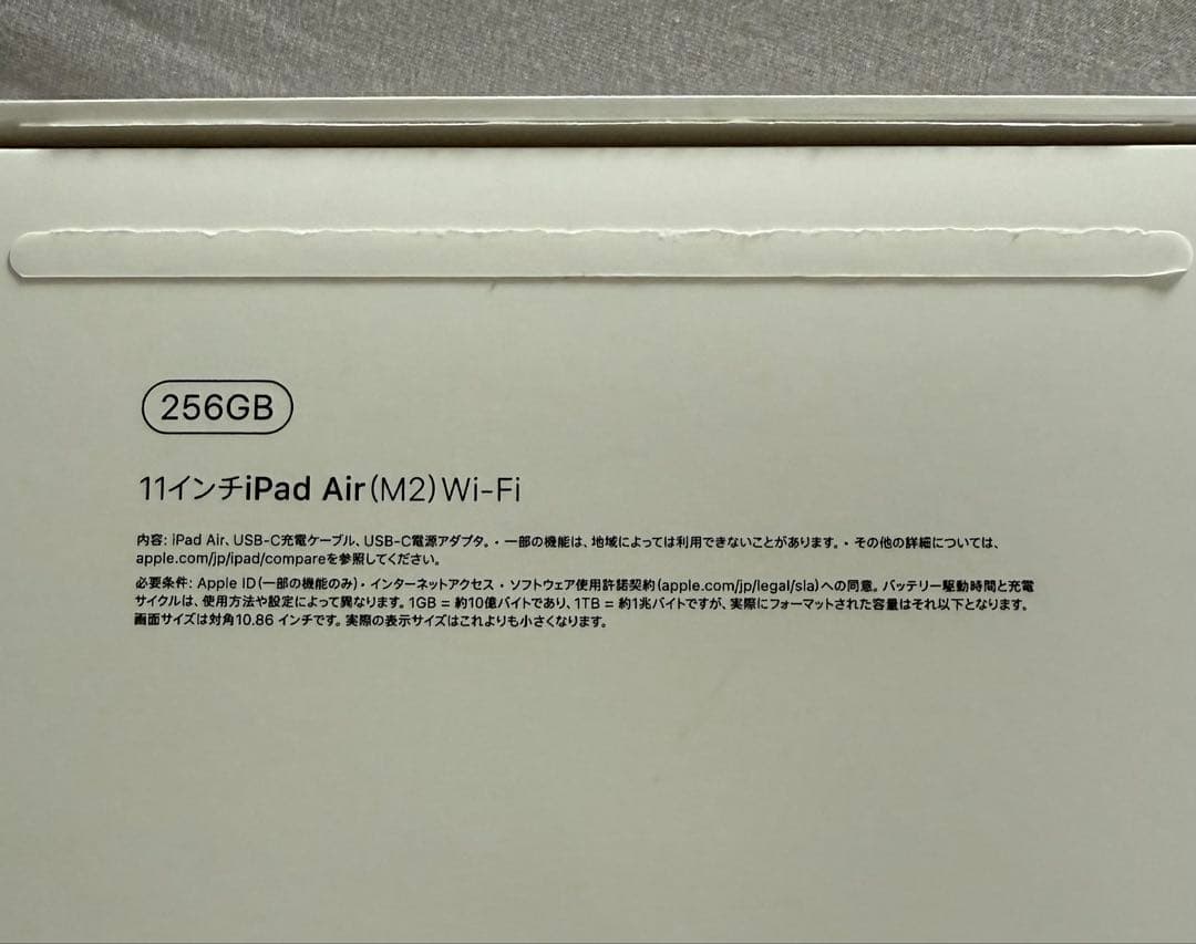 美品 iPad Air M2 ブルー 256GB 11インチ 容量100%