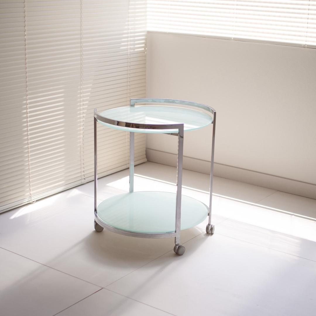 pool table / ガラステーブル 2段 キャスター付