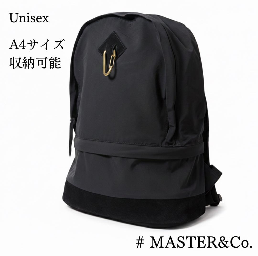 MASTER&Co. カラビナ付きデイパック リュック スエード 黒 良品