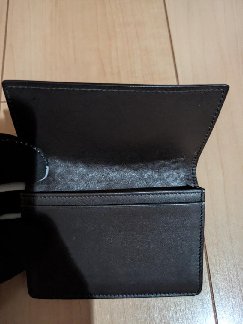 美品 ボッテガ Bottega Veneta 名刺入れ 黒 イントレチャート