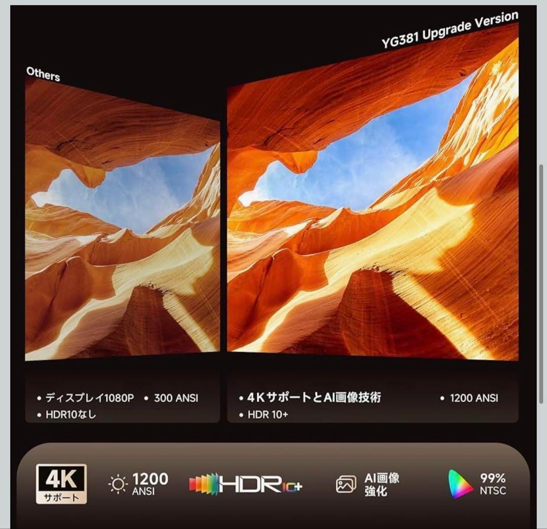 【2025革新360°回転可能】iSinbox プロジェクター 家庭用 小型