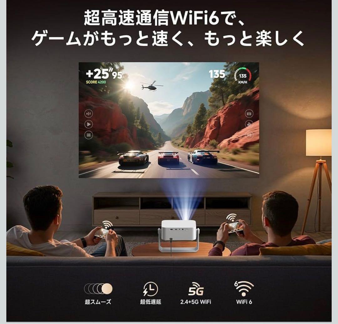 【2025革新360°回転可能】iSinbox プロジェクター 家庭用 小型