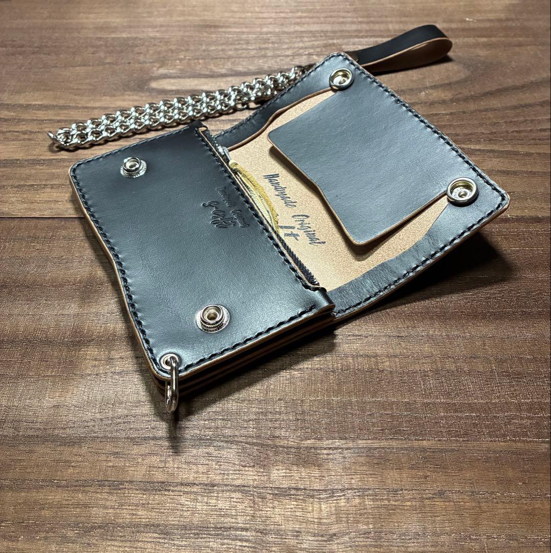 牛革本革ミドルトラッカーウォレット