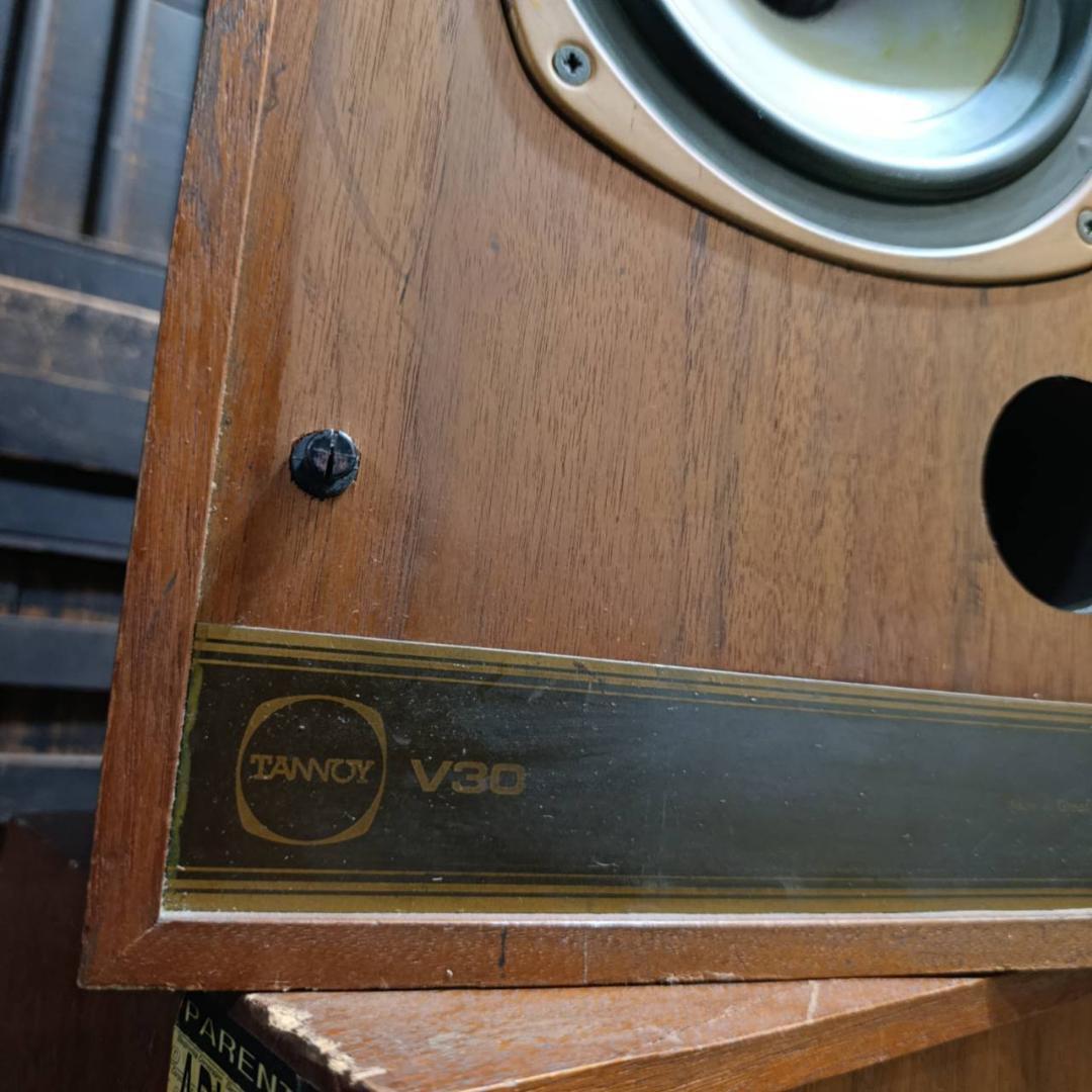 TANNOY V30 スピーカー ペア 音出し確認済 外装ダメージあり 現状品