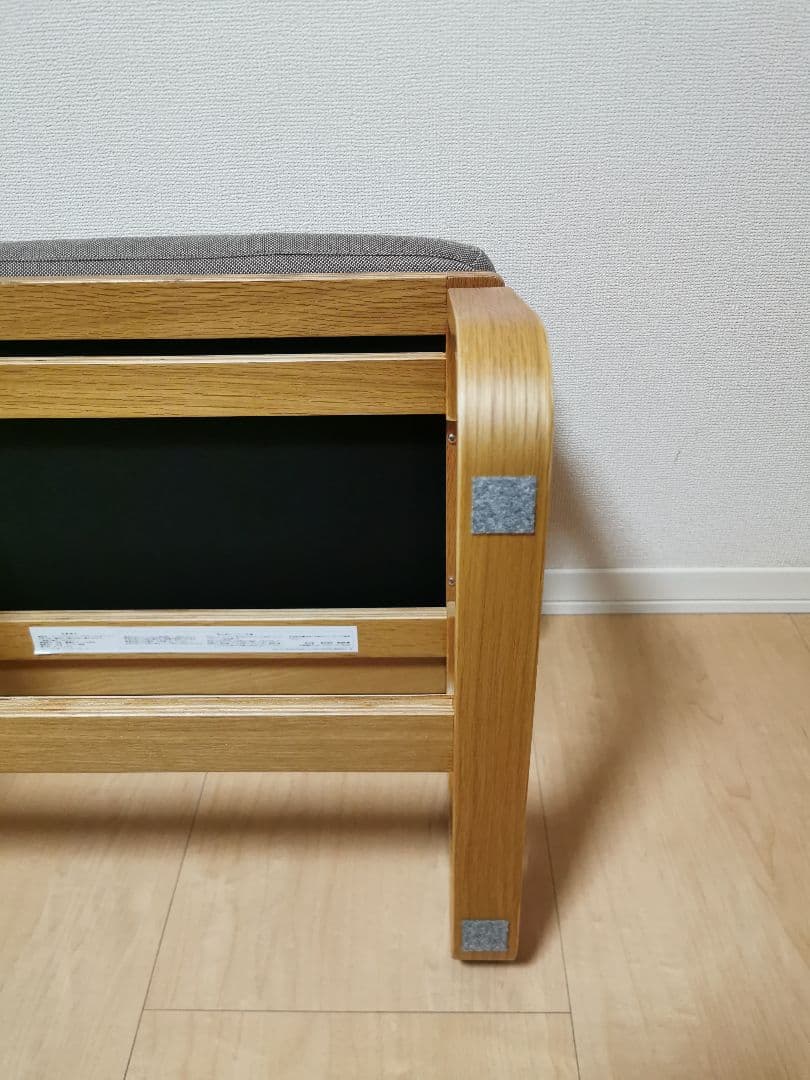 無印良品 リビングでもダイニングでもつかえるベンチ・２・オーク材　オットマン