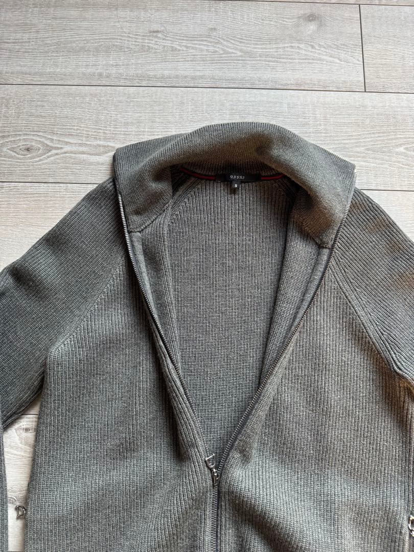 最終値下げ GUCCIグッチ ジップアップ ニットセーター