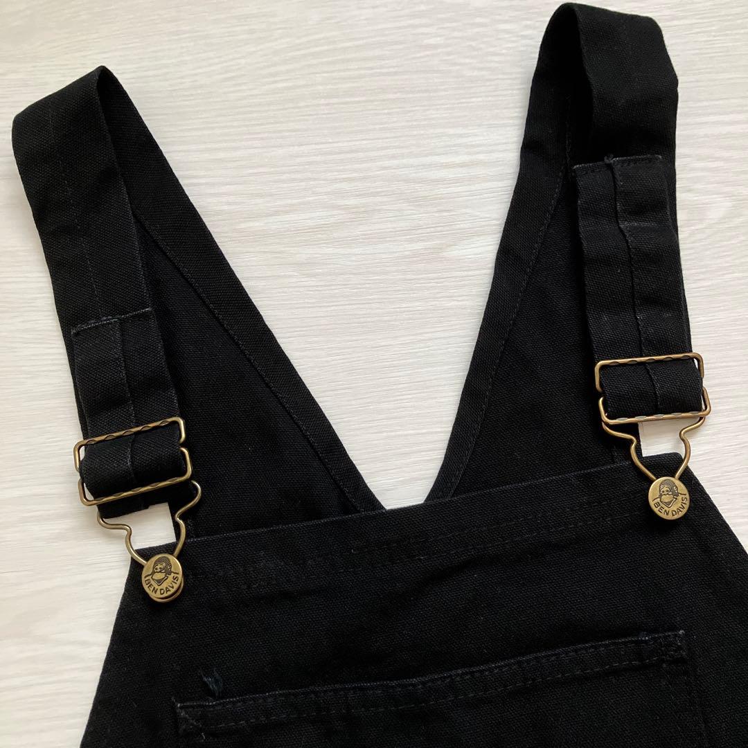 USA製90s BEN DAVIS ブラックダック地オーバーオール アメカジ古着