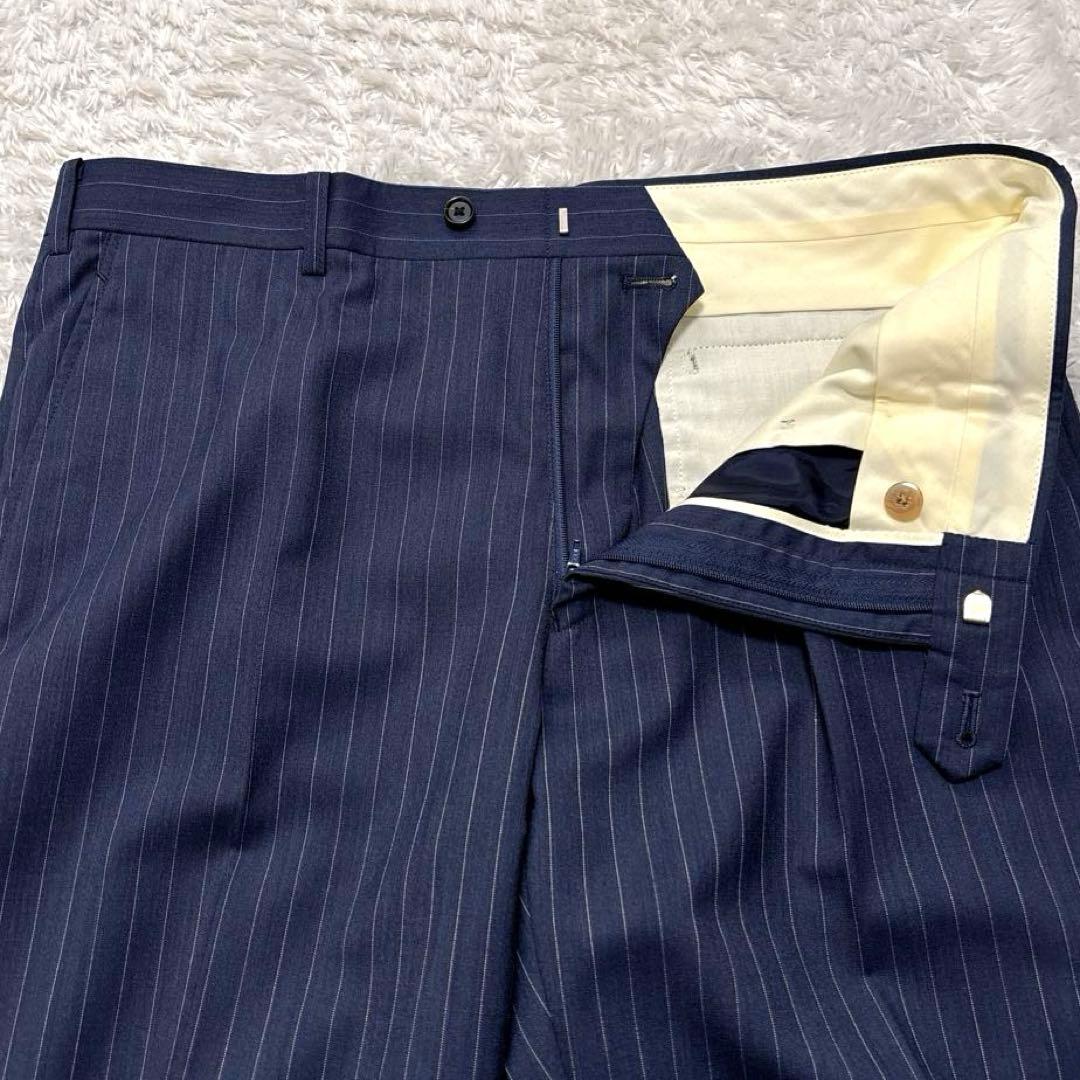 極美品✨ ポールスチュアート ビジネススーツ セットアップ ネイビー ストライプ