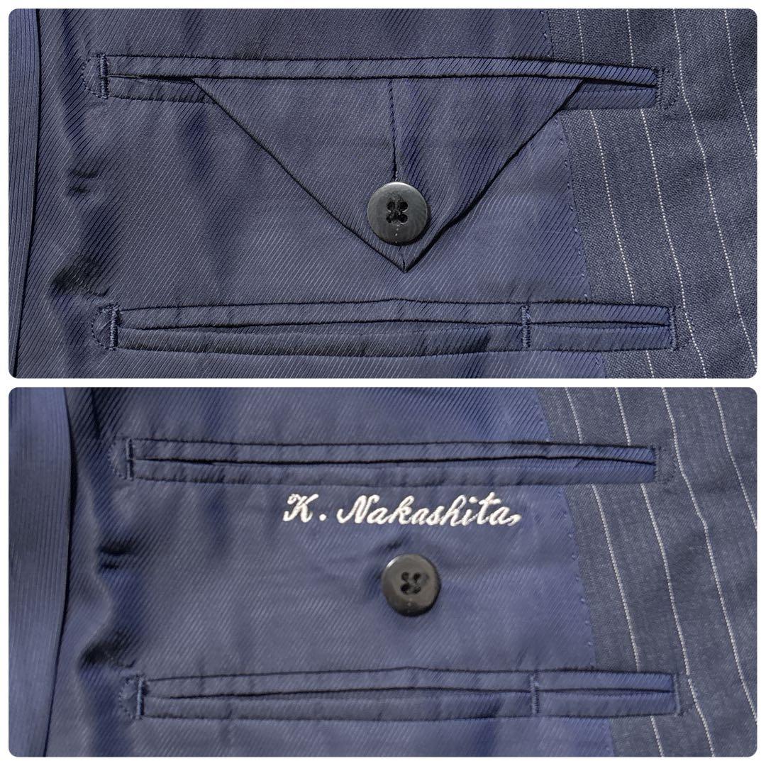 極美品✨ ポールスチュアート ビジネススーツ セットアップ ネイビー ストライプ