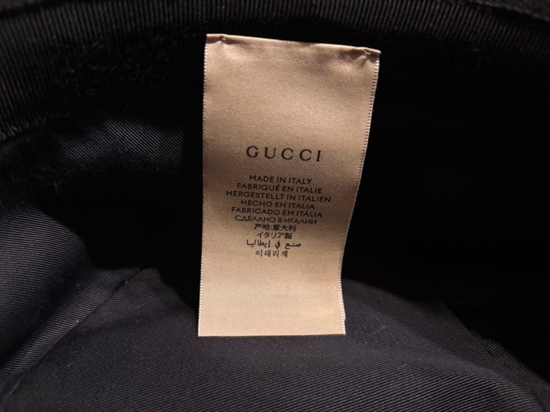 GUCCI GGパターン バケットハット ブラック
