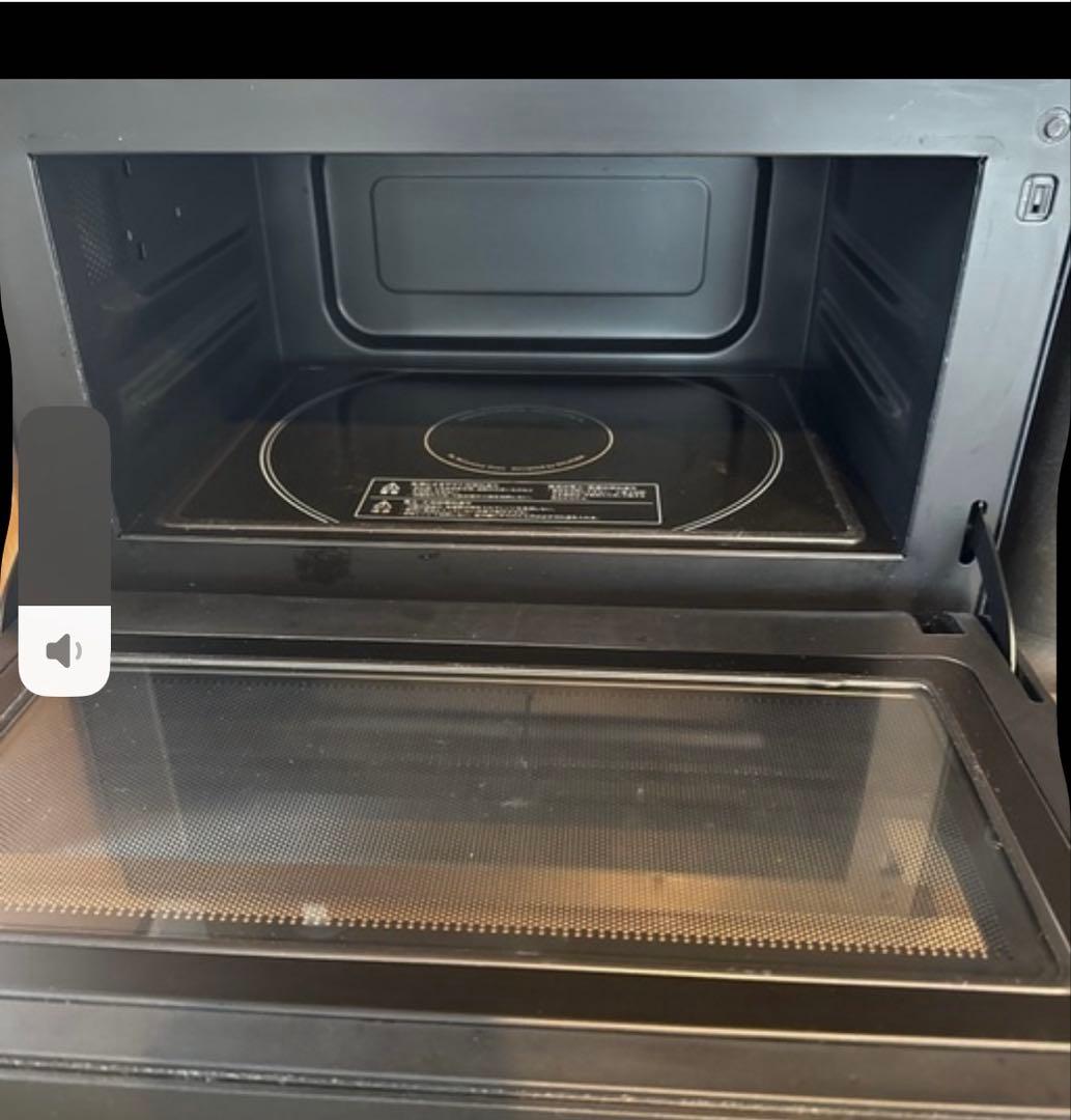 オーブンレンジ 黒 トレイ付きBALMUDA