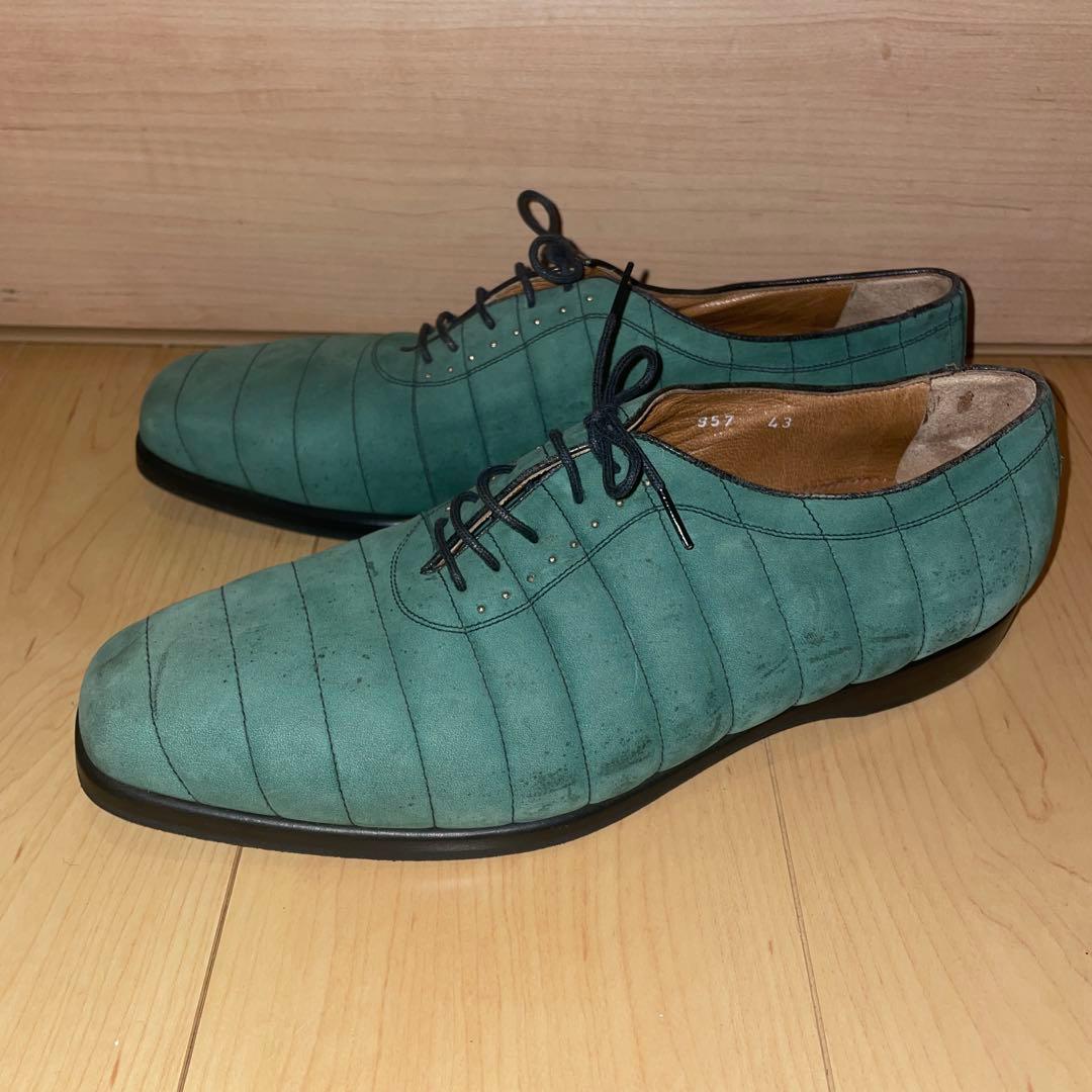 イタリア製80'sデッドストック ヴィンテージレアカラースウェードレザーシューズ