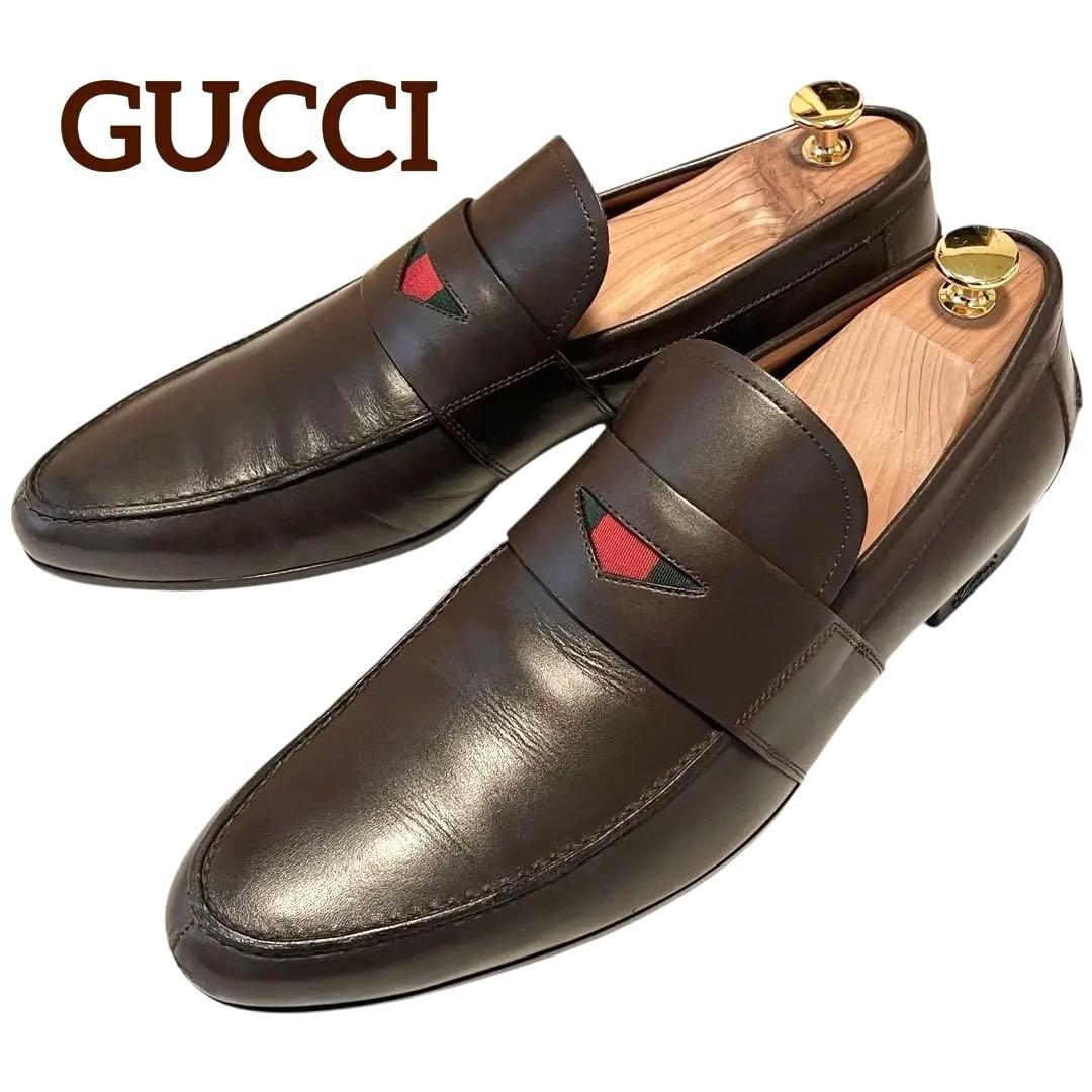【訳あり】◾️GUCCI グッチ◾️ローファー◾️シェリーライン◾️レザー