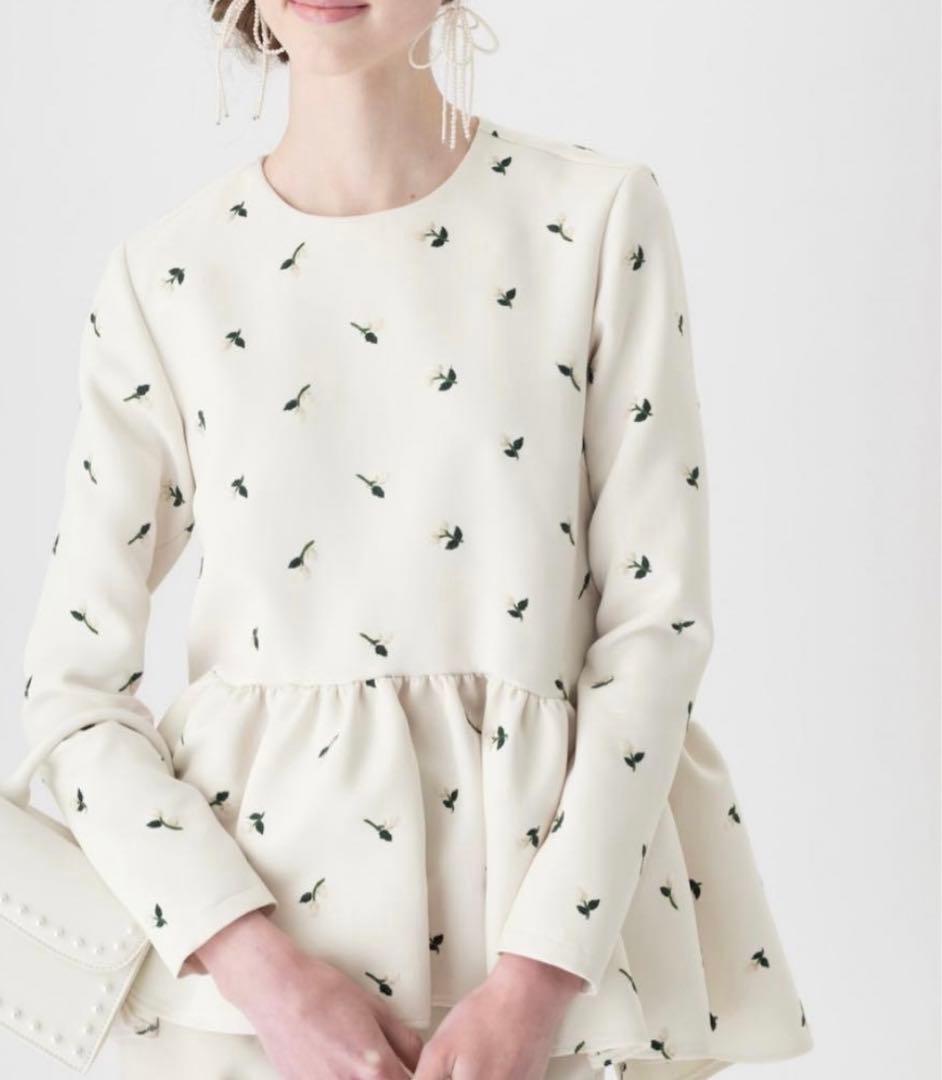 TSURUByMARIKOOIKAWA Gala ブラウス 刺繍　36