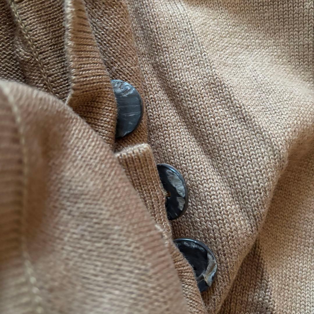 argue コットンカシミヤ カーディガン キャメル